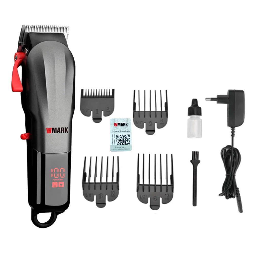 Maquina de Cabelo Wmark Recarregavel Display Digital NG115