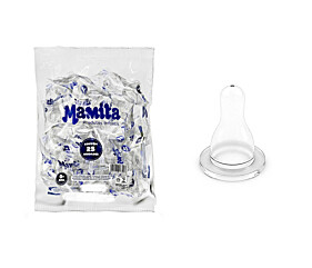 Bicos de Mamadeira Silicone Sem Furo no Bico Pac C/25 Unidades