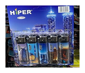 Cartela isqueiro hiper pedra estampado com 10 uni 