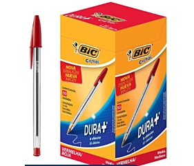 Caneta BIC caixa 50 uni Vermelha