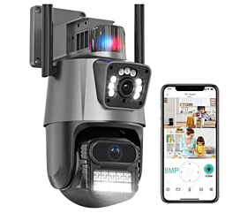 Câmera Eks Ip S11 Preto 8mp Wi-fi 360°