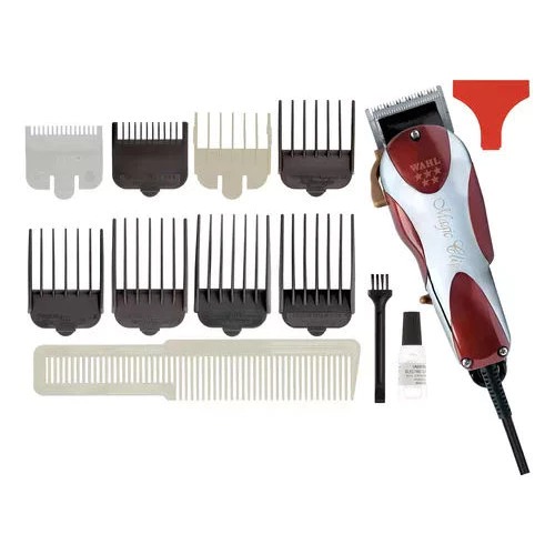 Máquina de cortar cabelo magic clip vermelha